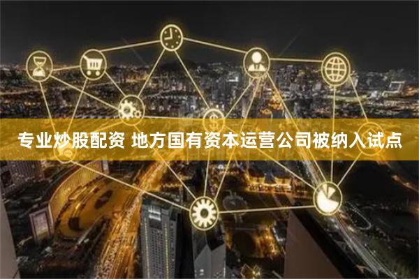专业炒股配资 地方国有资本运营公司被纳入试点