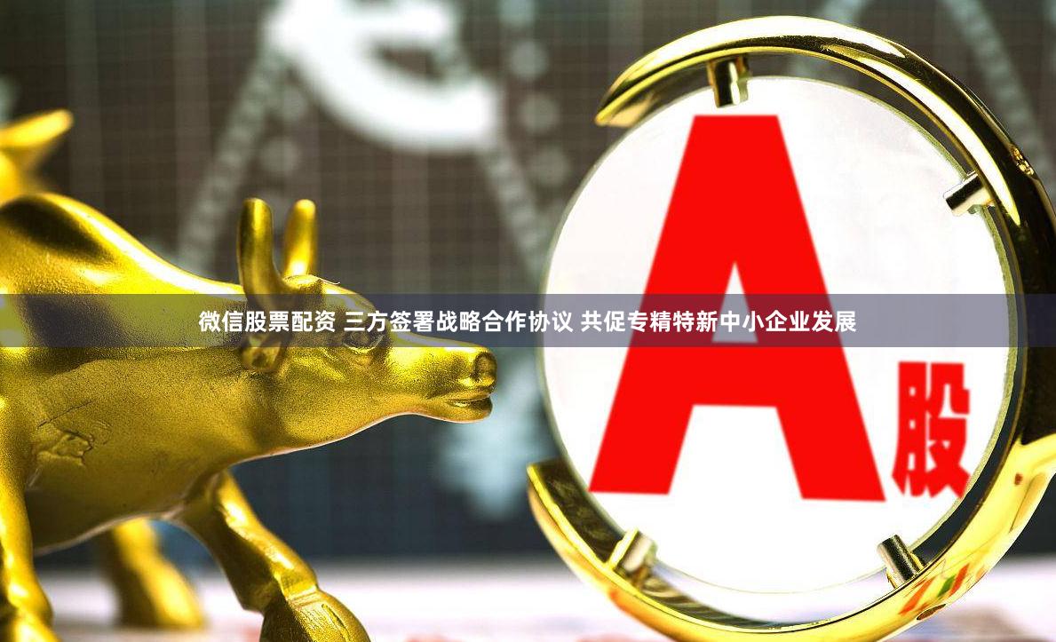 微信股票配资 三方签署战略合作协议 共促专精特新中小企业发展